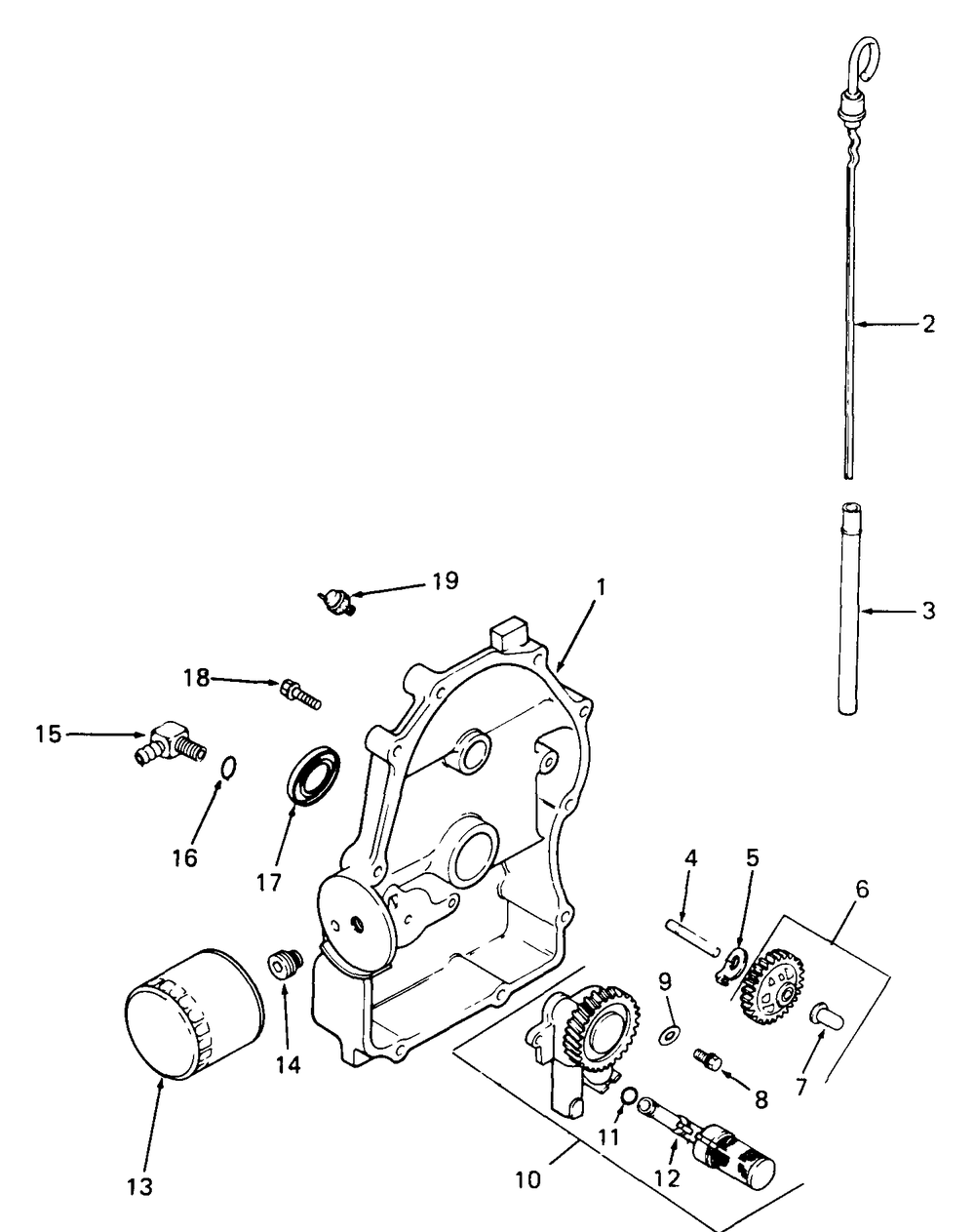 Oil Pan/Lubrication Diagram and Parts List for 2284 864501-899000-145734100-146734100-14A734100 Cub Cadet Lawn Tractor